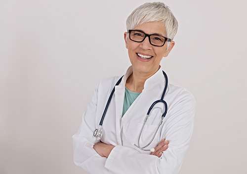 smiling female physician